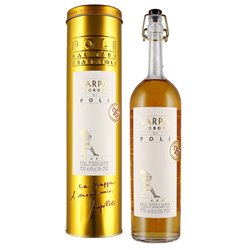 Grappa Sarpa Barrique Oro di Poli 40° Distilleria Jacopo Poli con tubo di rame