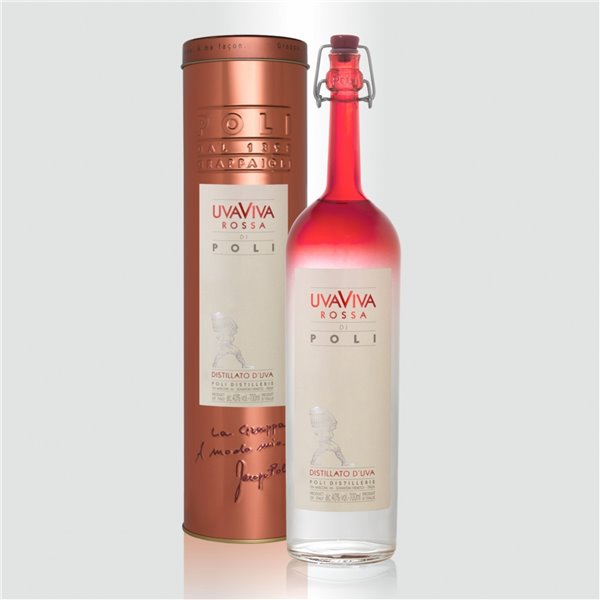 Distillato Uva Viva Rossa 40° Distilleria Jacopo Poli con tubo di rame Distillato Uva Viva Rossa 40° Distilleria Jacopo Poli con tubo di rame