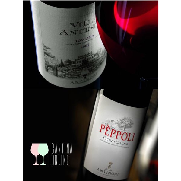 9 Bottiglie Peppoli Chianti Classico DOCG Antinori + 9 Bottiglie Villa Antinori Toscana IGT - Tenute Marchesi Antinori 9 Bottiglie Peppoli Chianti Classico DOCG Antinori + 9 Bottiglie Villa Antinori Toscana IGT - Tenute Marchesi Antinori