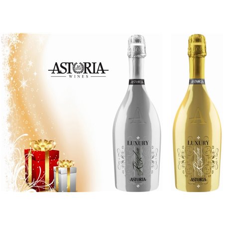 Geschenkbox: 1 Flasche VINO SPUMANTE DRY LUXURY DRY GOLD"KINGDOM" - 1 Flasche VINO SPUMANTE DRY LUXURY DRY “KINGDOM”  Astoria