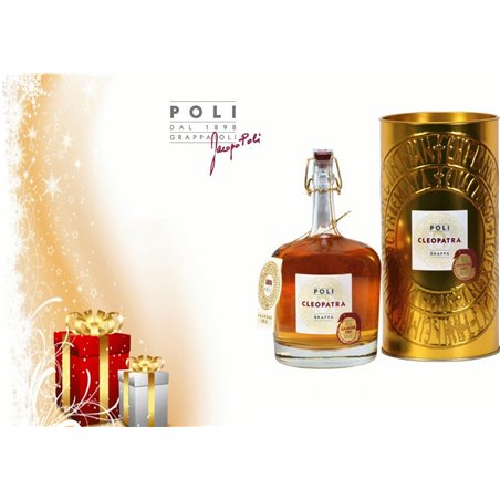 GIFT BOX: Grappa Cleopatra Amarone Oro Astucciata Distilleria Jacopo Poli