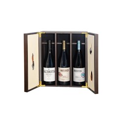 GIFT BOX - ELEGANT WOODEN BOX  with PRECIOUS ACCESSORIES FOR SOMMELIER AND WINE COLLECTION SOUTH TYROL FRANZ HAAS