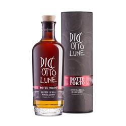 Confezione regalo -  Elegante Tubo  con Grappa Le 18 Lune Riserva Botti di Porto 42 ° 50 cl Distilleria Marzadro