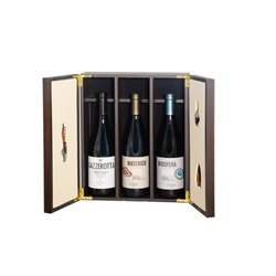 Confezione Regalo -Elegante cofanetto in legno con preziosi accessori da Sommelier - La Sicilia e i vini Biologici di Pellegrino