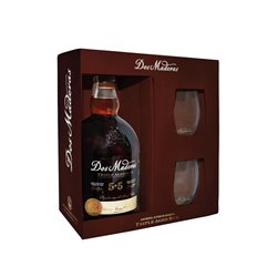 RON DOS MADERAS P.X. 5+5 AÑOS - 1 bottiglia da 0,70l. e 2 bicchieri - WILLIAMS & HUMBERT - m