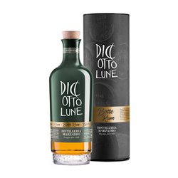 Confezione regalo -  Elegante Tubo  con Grappa Le 18 Lune Riserva Botti di Rum 42 ° Distilleria Marzadro