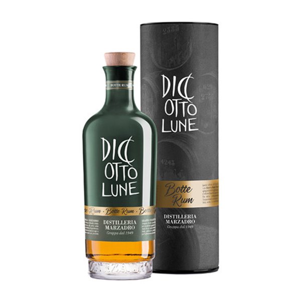 Gift box - Elegant tube with Grappa Le 18 Lune Riserva Botti di Rum 42 ° Distilleria Marzadro Gift box - Elegant tube with Grappa Le 18 Lune Riserva Botti di Rum 42 ° Distilleria Marzadro