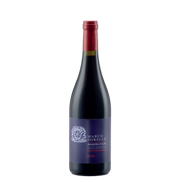 Confezione da 6 Bottiglie Vino Rosso Barbera d'Alba Mommiano Marco Porello -cz
