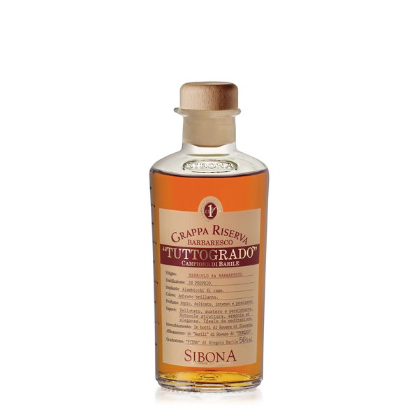 Grappa Invecchiata Tuttogrado di Barbaresco- Distilleria Sibona 0,5 l. Grappa Invecchiata Tuttogrado di Barbaresco- Distilleria Sibona 0,5 l.
