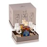 Distilleria Sibona - Schachtel Tablett 1bt. Kamille Likör und 1bt. Grappa Barbera mit 4 Gläsern (2x50cl)