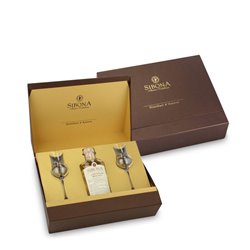 Distilleria Sibona - Gift Set Gallery Sibona (1x50cl) Chardonnay Grappa with 2 Glasses