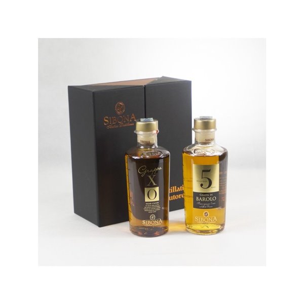 Distilleria Sibona - Confezione Regalo Esposizione Sibona Grappa Xo E Grappa Riserva Barolo Invecchiata 5 Anni (2x 50cl) Distilleria Sibona - Confezione Regalo Esposizione Sibona Grappa Xo E Grappa Riserva Barolo Invecchiata 5 Anni (2x 50cl)