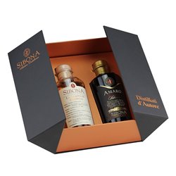 Distilleria Sibona - Cofanetto Esposizione Sibona Grappa di Barbera + Amaro Sibona (2x 0,5 l.)