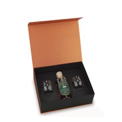 Distilleria Sibona - Geschenkset Eleganza Sibona Grappa Riserva Botti Da Madeira mit 2 Gläsern