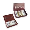 Distilleria Sibona - Confezione regalo Poker (2x 50cl) Grappa di Moscato e Grappa di Nebbiolo con 2 bicchieri degustazione