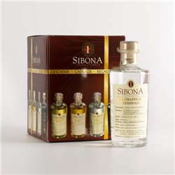 Distilleria Sibona - Tasting Gift Pack Single Grappa Moscato, Barbera, Nebbiolo, Amaro Sibona (4x50cl)