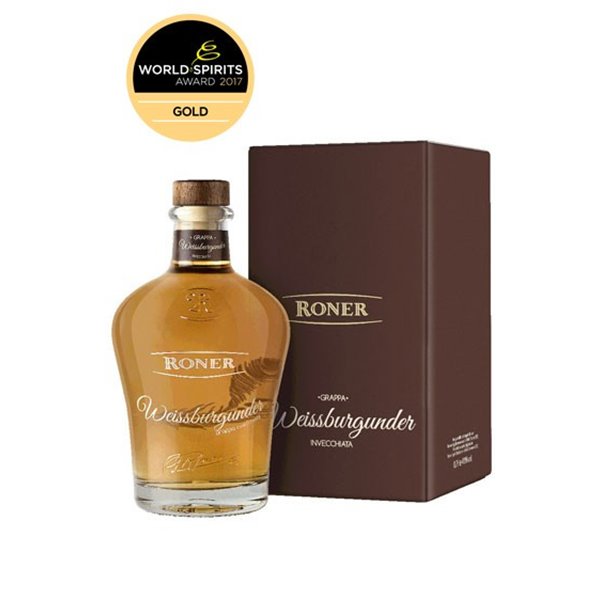 Roner - Grappa Weissburgunder gealtert - 0,7 l. Roner - Grappa Weissburgunder gealtert - 0,7 l.