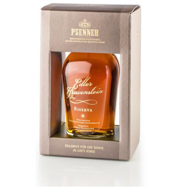 Psenner- Confezione regalo Edler Gravenstein Riserva 5 anni 43 %vol. 70 cl Psenner- Confezione regalo Edler Gravenstein Riserva 5 anni 43 %vol. 70 cl