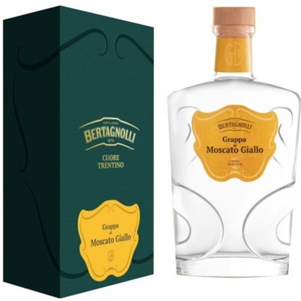 Bertagnolli - Grappa Moscato Giallo Trentino Bianca (42% Vol. - 0.70 Lt) in astuccio Bertagnolli - Grappa Moscato Giallo Trentino Bianca (42% Vol. - 0.70 Lt) in astuccio