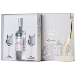 Bertagnolli - Cofanetto Grappino Premium Bianco con 2 calici (38% Vol. - 0.70 Lt)