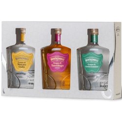 Bertagnolli - Cofanetto 3 Grappe - Tero Barr, Mosc Bia, Gewü Bia (42% Vol.- 0.20 Lt)