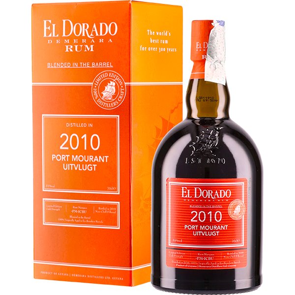 Rum EL Dorado Orange Port Mourant  2010 (70cl  51%) - crb