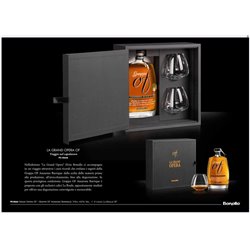Bonollo La Grand Opera - Grappa di Amarone Barricata 0,70cl mit zwei Gläsern La Boule
