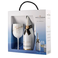 MOET & CHANDON Champagne ICE Imperial Coffret 1 bott +2 Flutes Cl.75
