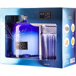 Gin Akori Glass Pack (70cl  42%) - crb