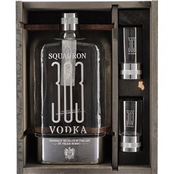 Vodka Squadron 303 Gift Glass Pack (70cl  40%) - crb
