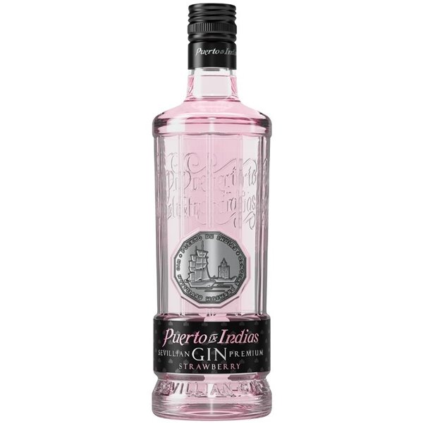 Gin Puerto des Indias Strawberry gin (70cl 37.5%) -on Gin Puerto des Indias Strawberry gin (70cl 37.5%) -on