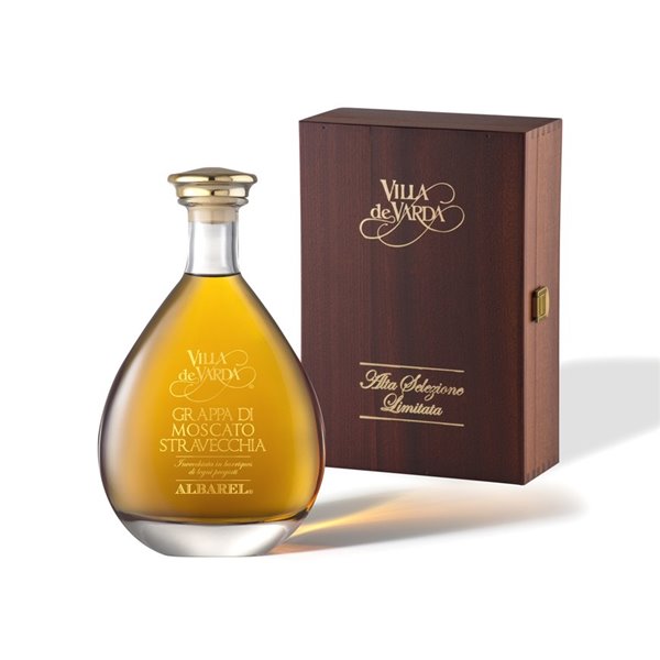 Grappa Moscato Stravecchia Albarel 40 ° Distilleria Villa De Varda 0,70 L. Grappa Moscato Stravecchia Albarel 40 ° Distilleria Villa De Varda 0,70 L.